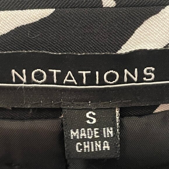 Notations zebra animal print, 2 button, lightweight‎ blazer jacket size small - Picture 4 of 5